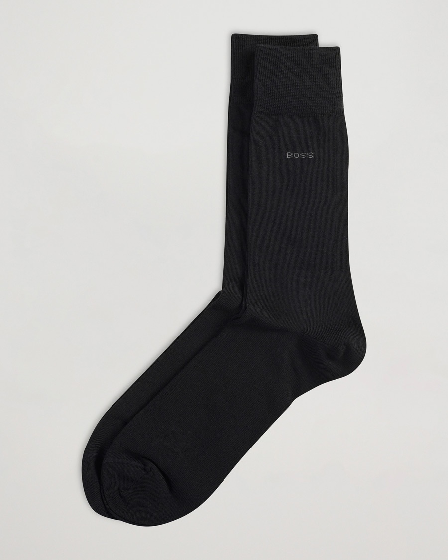 BOSS BLACK 2-Pack RS Uni Socks Black – Schwarz