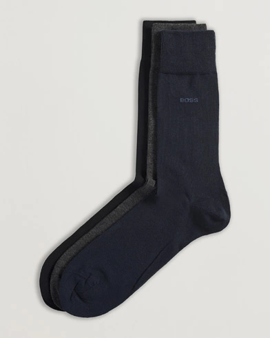Herren | BOSS | BOSS BLACK | 3-Pack RS Uni Socks Navy/Black/Grey