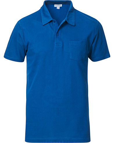 Herren |  | Sunspel | Riviera Polo Shirt Klein Blue