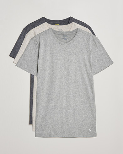 Herren | Wardrobe basics | Polo Ralph Lauren | 3-Pack Crew Neck T-Shirt Grey Heather/Grey/Charcoal