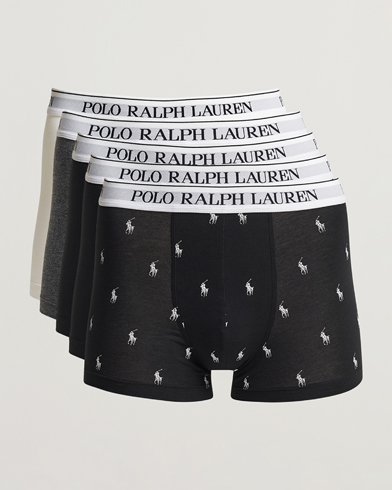 Herren | Unterwäsche | Polo Ralph Lauren | 5-Pack Trunk White/Black/Grey