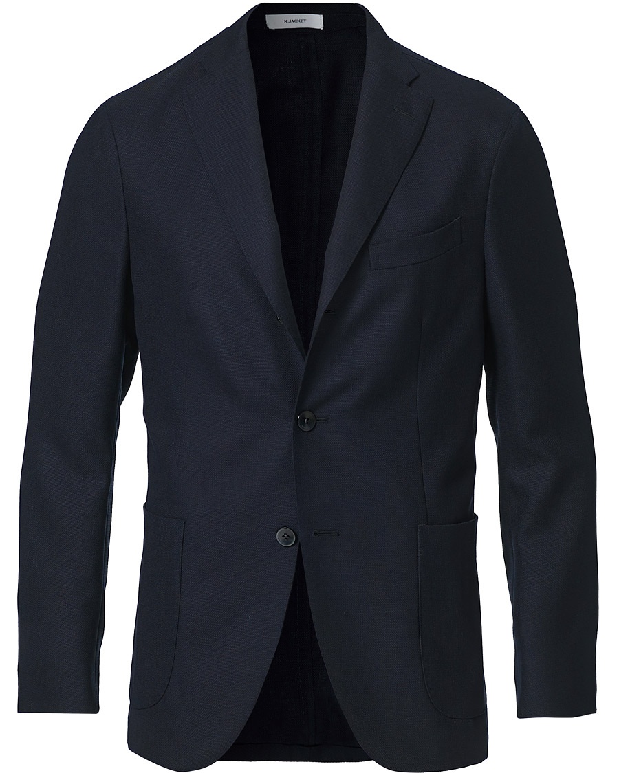 Boglioli K Jacket Wool Hopsack Blazer Navy