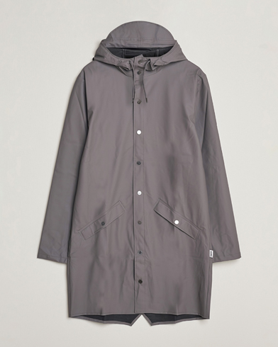 Herren | Stylisch im Regen | RAINS | Long Jacket Slate Grey