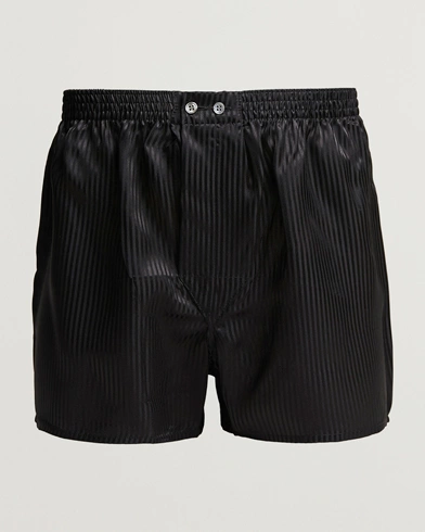 Herren | Unterhosen | Derek Rose | Classic Fit Silk Boxer Shorts Black