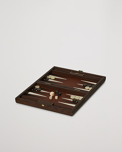 Herren | Für den Entspannten | Manopoulos | Small Leatherette Backgammon Set Caramel Brown