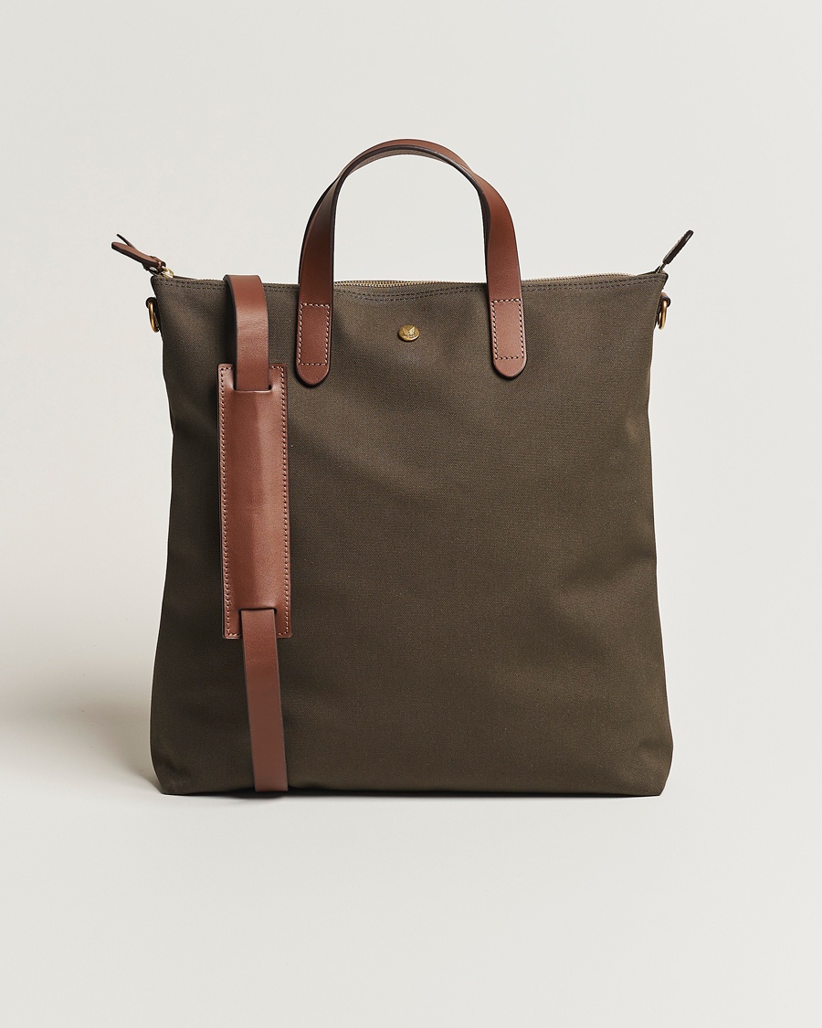 Mismo M/S Canvas Shopper Army/Cuoio – Grün
