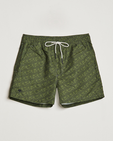 Herren | Badehosen | OAS | Printed Swimshorts Green Squiggle