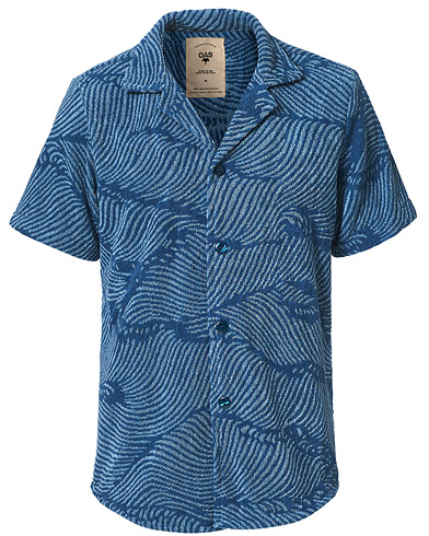 Herren |  | OAS | Wavy Terry Short Sleeve Shirt Blue