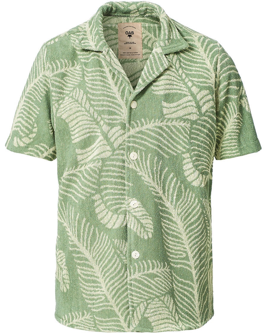 Herren | | OAS | Banana Leaf Short Sleeve Terry Shirt Green