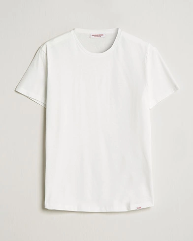 Herren | Weiße T-Shirts | Orlebar Brown | OB Crew Neck Mercerised Cotton Tee White