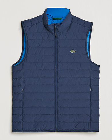 Herren |  | Lacoste | Lightweight Water-Resistant Quilted Zip Vest Navy Blue