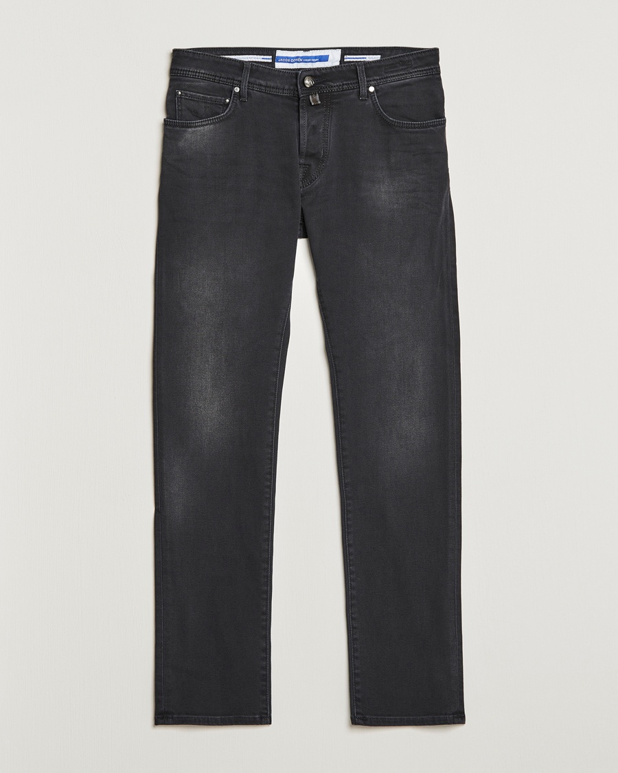 Herren | Schwartze Jeans | Jacob Cohën | Nick 622 Slim Fit Stretch Jeans Black Dark Stone