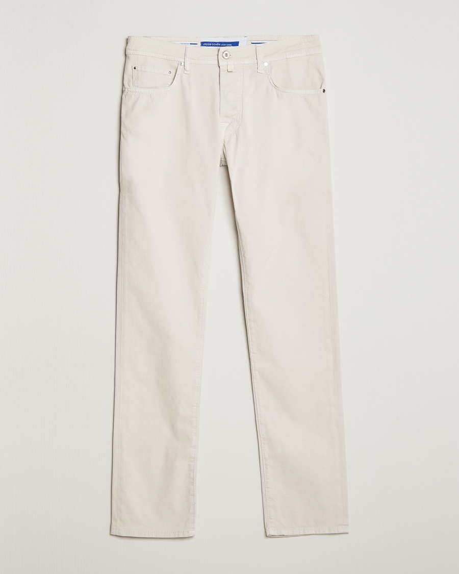 Herren | Hosen | Jacob Cohën | Bard Garment Dyed Gabardine Trousers Beige