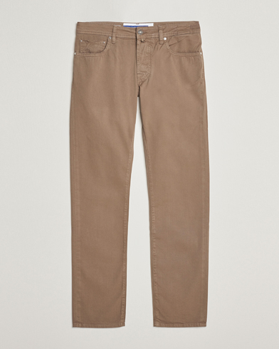 Herren | 5-Pocket-Hosen  | Jacob Cohën | Bard Garment Dyed Gabardine Trousers Khaki