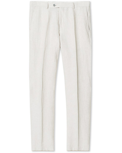 Herren |  | Oscar Jacobson | Denz Linen Trousers Off White