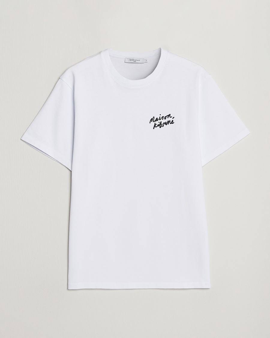 Maison Kitsuné Mini Handwriting T-Shirt White - Weiß - T-shirt - Grösse: XL