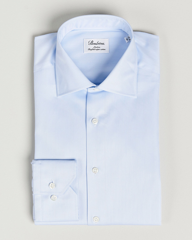 Herren | Hemden | Stenströms | Slimline Cut Away Shirt Light Blue