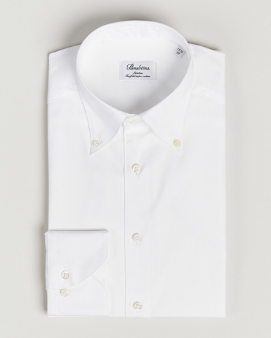 Herren |  | Stenströms | Slimline Pinpoint Oxford Button Down Shirt White