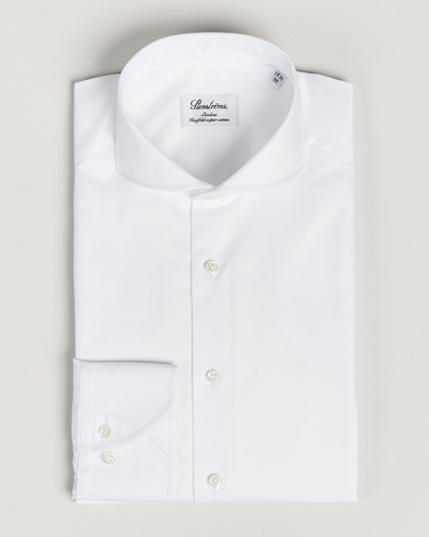 Herren | Hemd | Stenströms | Slimline Extreme Cut Away Shirt White