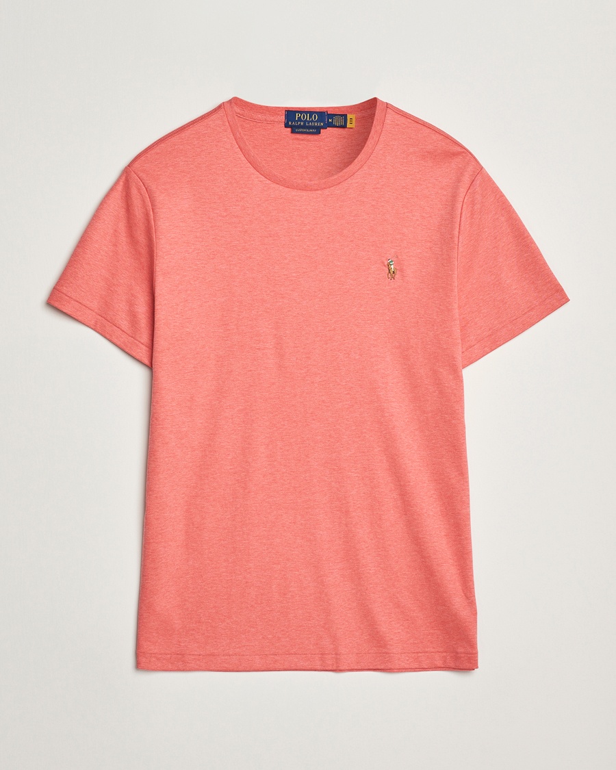 Herren | Kurzarm T-Shirt | Polo Ralph Lauren | Luxury Pima Cotton Crew Neck T-Shirt Rose Heather