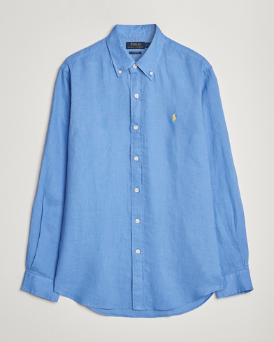 Herren |  | Polo Ralph Lauren | Custom Fit Linen Button Down Harbor Island Blue