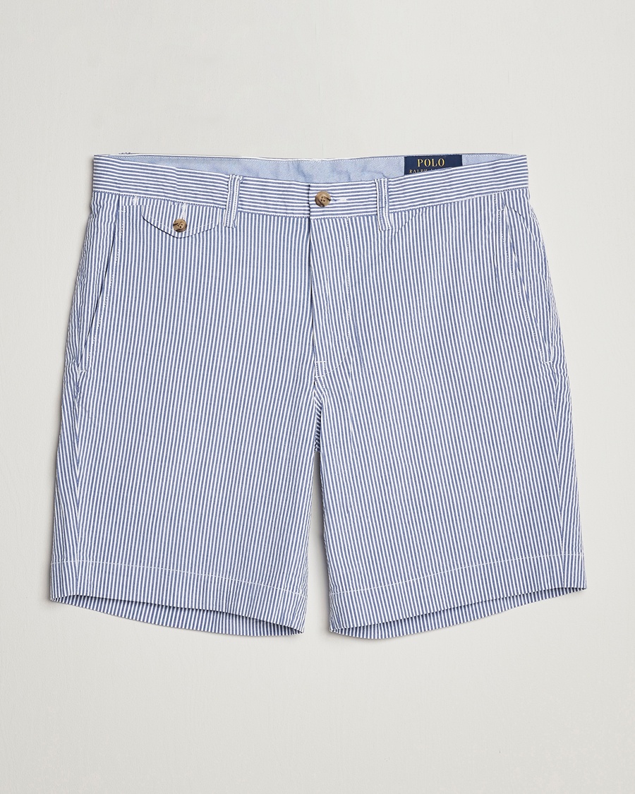 Herren | Shorts | Polo Ralph Lauren | Bedford Seersucker Shorts Blue/White