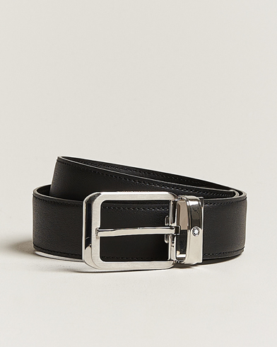 Herren |  | Montblanc | Black 35 mm Leather belt Black