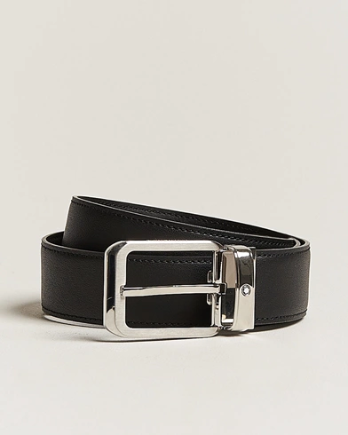 Herren |  | Montblanc | Black 35 mm Leather belt Black