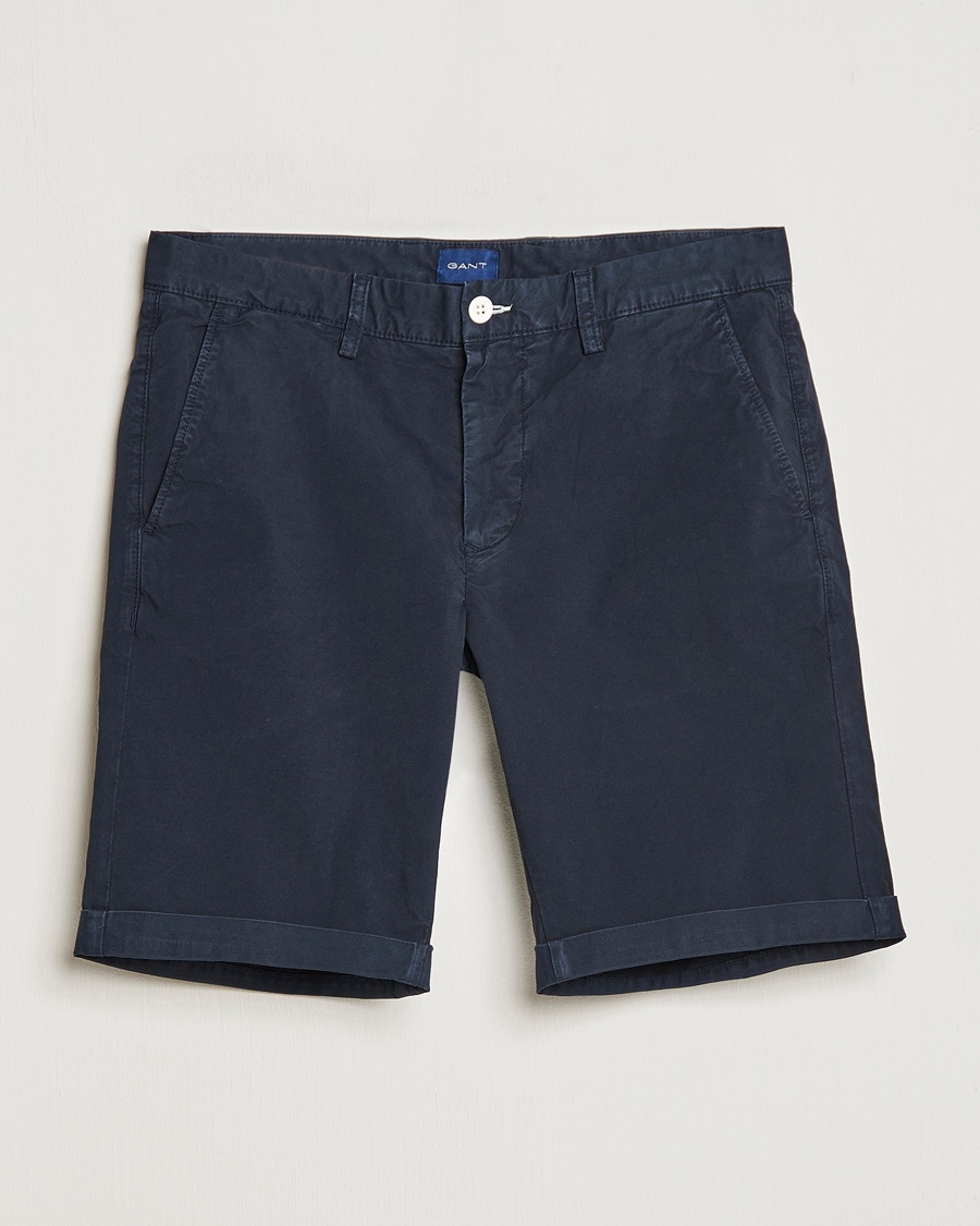Gant Regular Sunbleached Shorts Marine – Blau