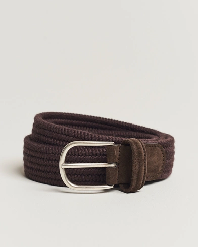 Herren | Anderson's | Anderson's | Braided Wool Belt Brown