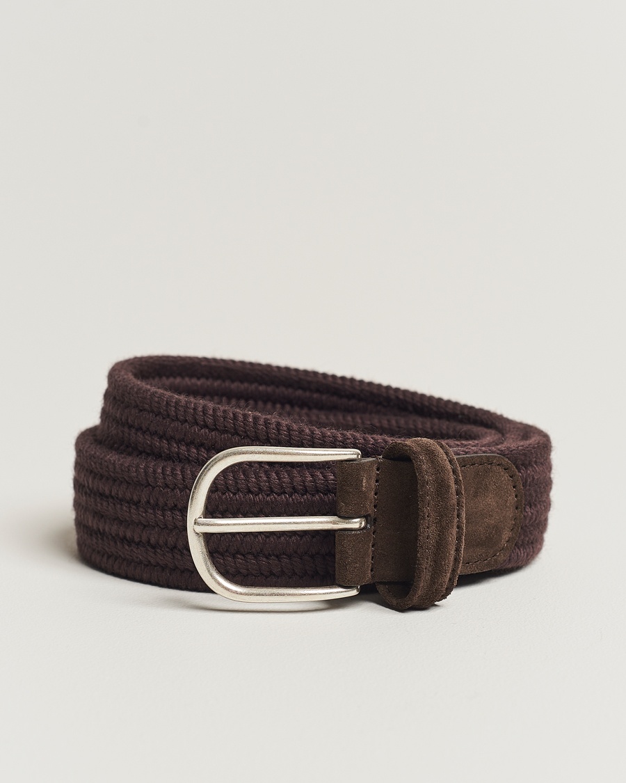 Anderson's Braided Wool Belt Brown – Braun