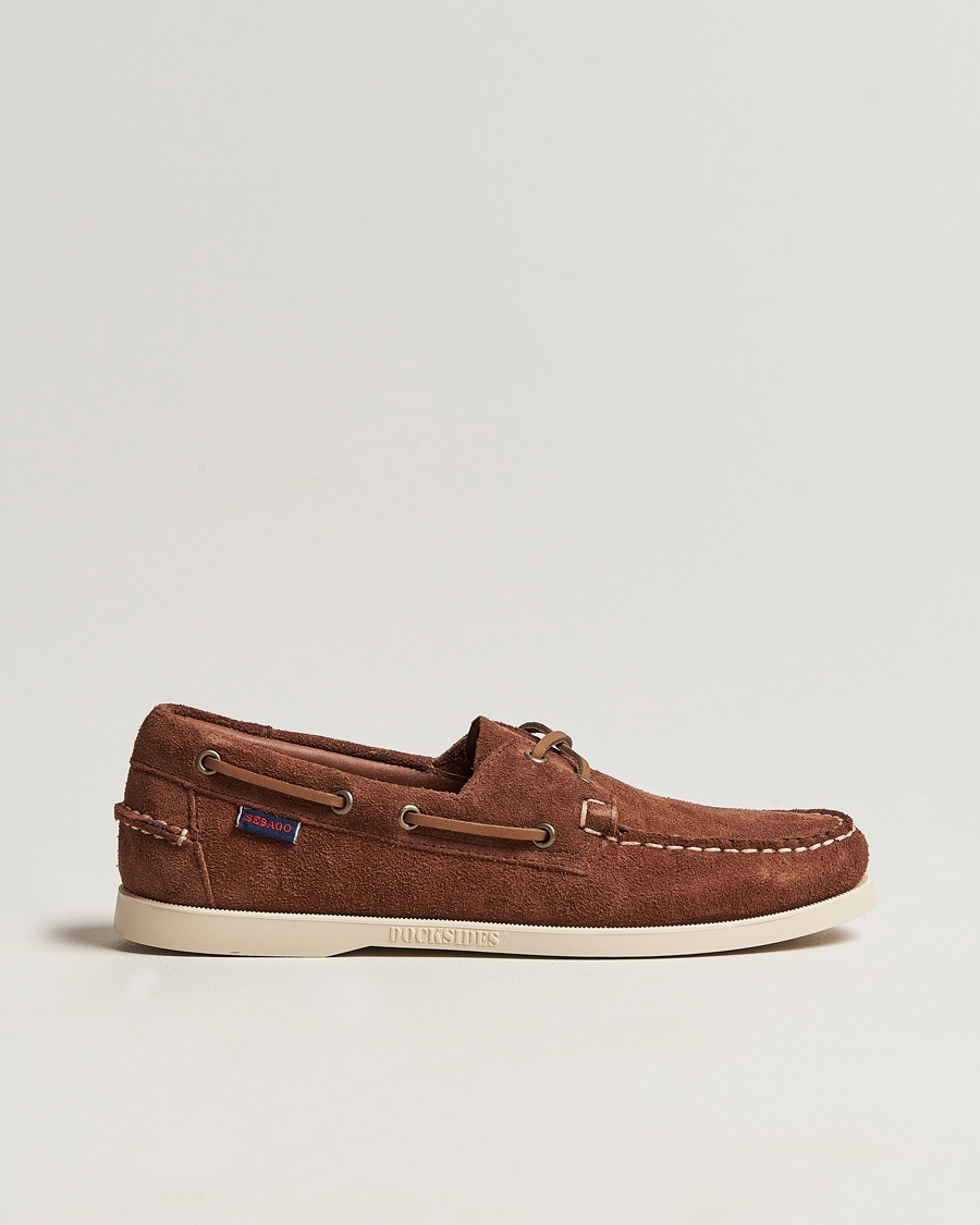  Docksides Suede Boat Shoe Dark Brown