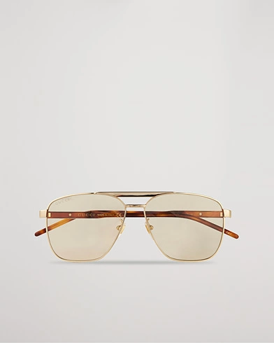 Herren | Pilotenbrillen | Gucci | GG1164S Sunglasses Gold/Havana
