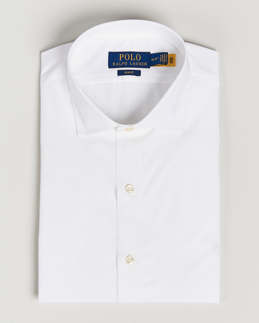  Slim Fit Poplin Cut Away Dress Shirt White