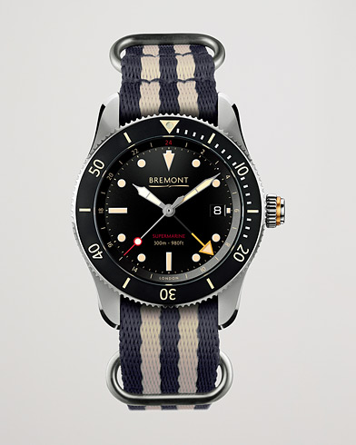 Herren | Fine watches | Bremont | S302 Supermarine GMT Nato 40mm Black Dial