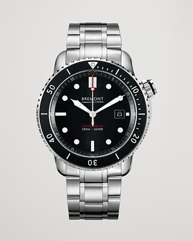 Fine watches |  S500 Supermarine 43mm Steel Bracelet Black Dial