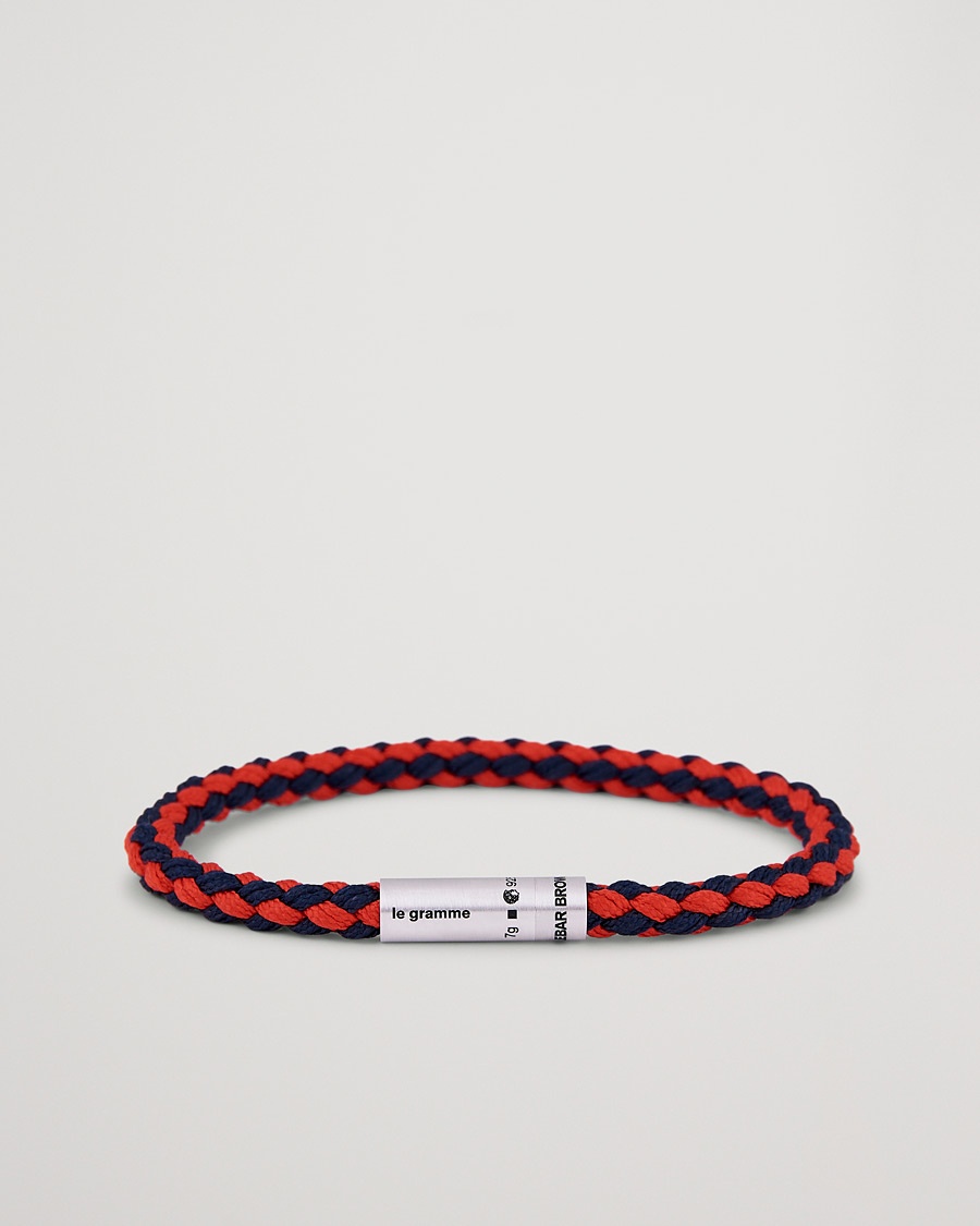 Herren | Bald auf Lager | LE GRAMME | X Orlebar Brown Nato Bracelet Navy/Red