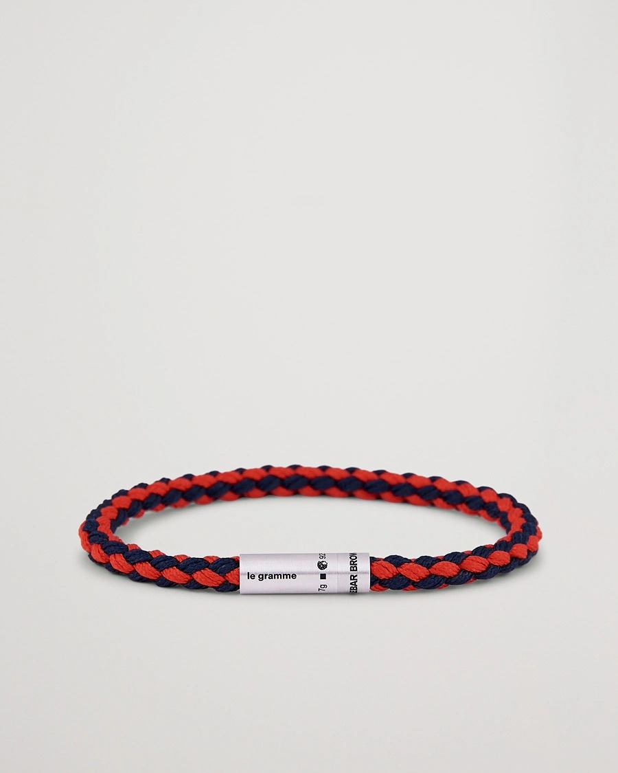LE GRAMME X Orlebar Brown Nato Bracelet Navy/Red – Blau