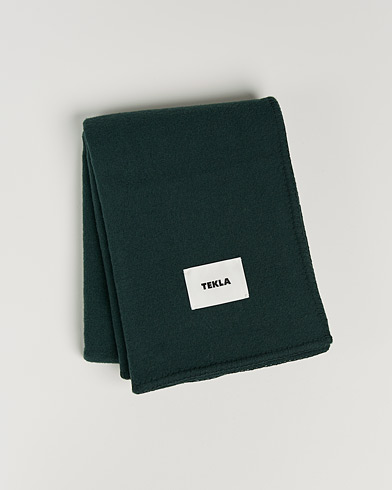 Herren | Decken | Tekla | Merino Wool Blanket Dark Green