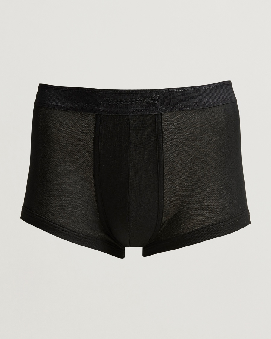 Herren | Unterwäsche | Zimmerli of Switzerland | Mercerized Cotton Boxer Briefs Black