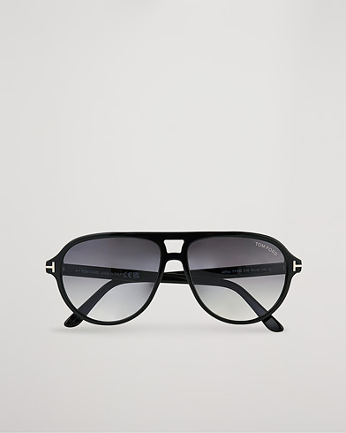 Herren | Sonnenbrillen | Tom Ford | Jeffrey Sunglasses Shiny Black/Gradient Smoke