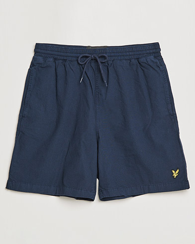 Herren | Shorts | Lyle & Scott | Garment Dyed Linen Shorts Dark Navy