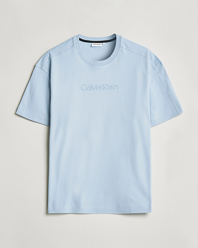 Herren | T-Shirts | Calvin Klein | Debossed Logo Crew Neck Tee Bayshore Blue