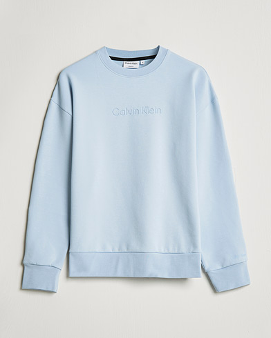 Herren |  | Calvin Klein | Debossed Logo Crew Neck Sweatshirt Bayshore Blue