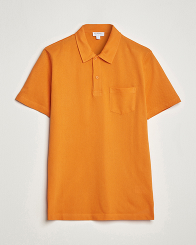 Herren | Poloshirt | Sunspel | Riviera Polo Shirt Flame Orange