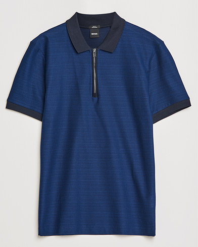 Herren | Poloshirt | BOSS | Polston Half-Zip Polo Dark Blue