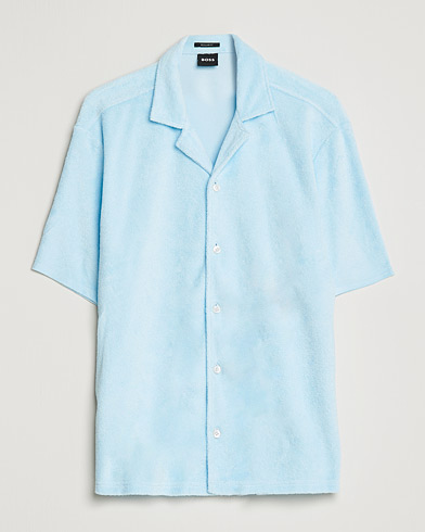 Herren | Kurzarmhemden | BOSS | Lars Terry Short Sleeve Shirt Light Blue