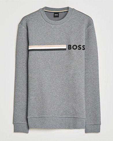 Herren |  | BOSS | Stadler Logo Crew Neck Sweatshirt Medium Grey