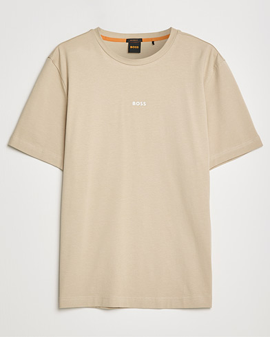 Herren | T-Shirts | BOSS Casual | Tchup Logo Crew Neck Tee Light Beige