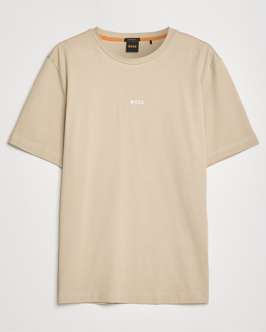 Herren | | BOSS Casual | Tchup Logo Crew Neck Tee Light Beige